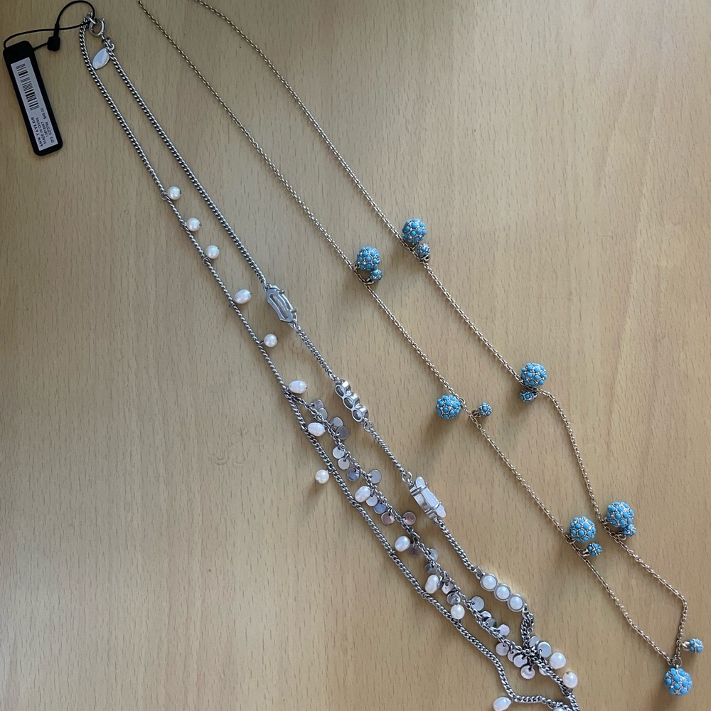 Ann Taylor necklace lot -1 new and 1 used